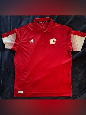 Adidas Calgary Flames Golf Polo Shirt